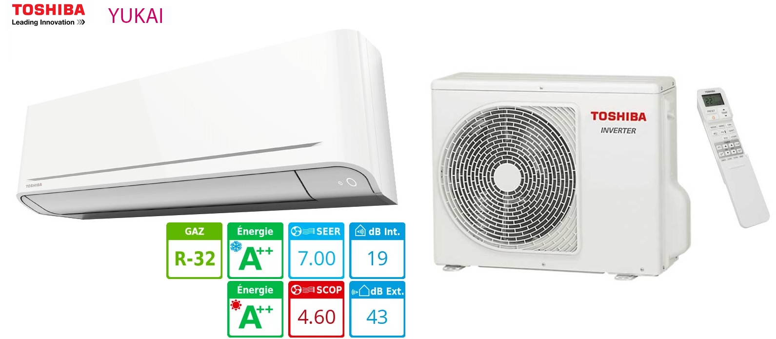 Airco RoPa | TOSHIBA YUKAI RAS-B13E2KVG-E / RAS-13E2AVG-E