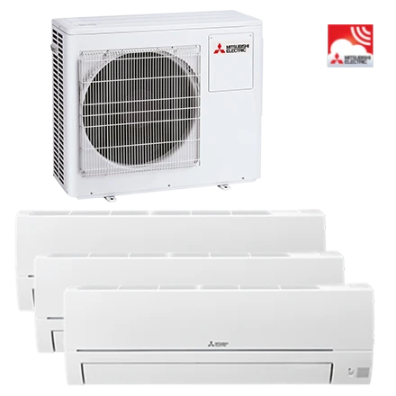 Mitsubishi Electric Trio Multisplit Airco 2x 25kw 1x 35kw Msz Hr Wifi 2 Slaapkamers Kleine Woonkamer Mxz 3ha50vf