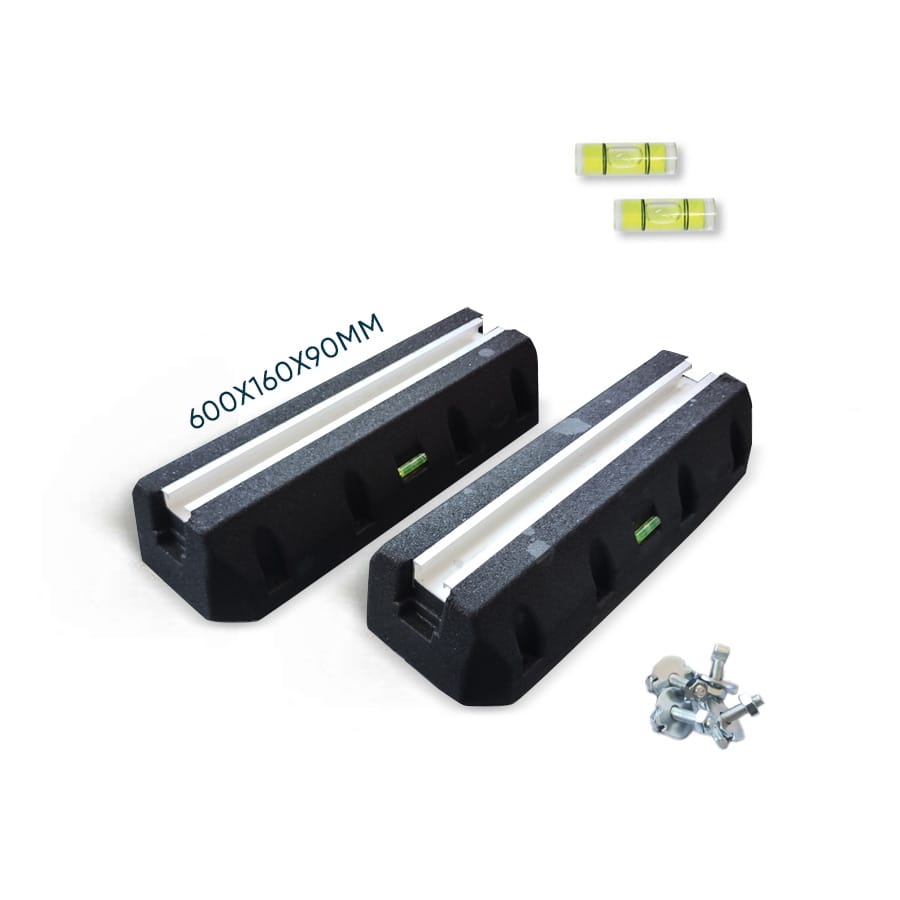 Rubber Montagebalk Set 600x135x100mm