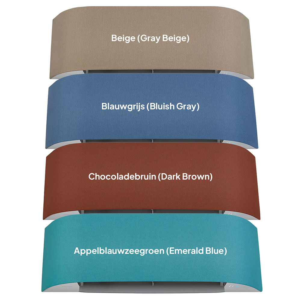 Toshiba Haori Airco Verwisselbare Hoes Stof Meerdere Kleuren Blauwgrijs Appelblauwzeegroen Chocolade Bruin Beige