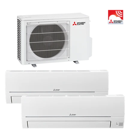 Mitsubishi Electric Duo Multisplit Climatisation 2x 25kw Hr Wifi 2 Slaapkamers Mxz 2ha40vf